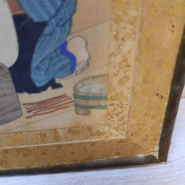 Картина художника Тоёхара Кунитика, ткань, раскрашенная вручную. Полотно 30х33.. Картинка 16